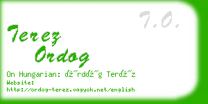 terez ordog business card